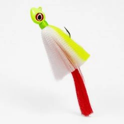S&S Bucktails Flarehawks Color Chartreuse/White/Red