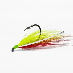 S&S Bucktails Octo Fluke Teasers Color Chartreuse/White