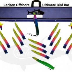 Carlson Ultimate Bird Bar 36" with 14 9" Machine Lures and 12" Machine Stinger Color Rainbow