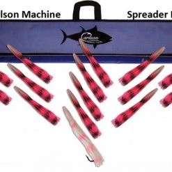 Carlson Machine Spreader Bar 36" with 14 9" Machine Lures and 12" Machine Stinger Color Rainbow