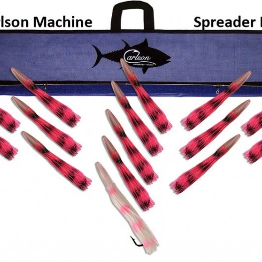 Carlson Machine Spreader Bar 36" with 14 9" Machine Lures and 12" Machine Stinger Color Rainbow 3 Carlson Machine Spreader Bar 36" with 14 9" Machine Lures and 12" Machine Stinger Color Rainbow