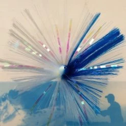 Joe Shute The Flat Liner Lures Color Glow Head w/ Blurple Hair w/mylar