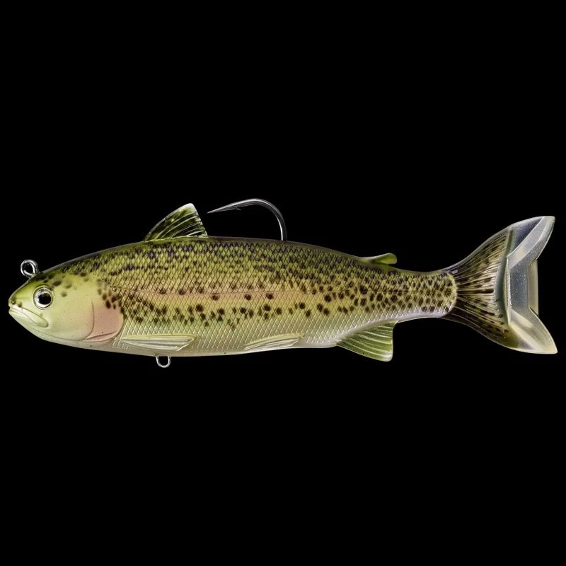 LIVETARGET Adult Trout Swimbait Color Olive/Red 3 LIVETARGET Adult Trout Swimbait Color Olive/Red
