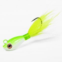 Baits + Lures Sales 33 S&S Bucktails John Skinner Fluke Bucktails Color Chartreuse/Pearl
