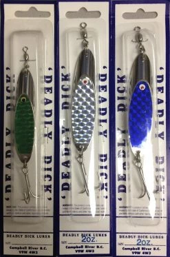 Deadly Dick Standard Casting Lures Color Chrome w/ Silver Prism